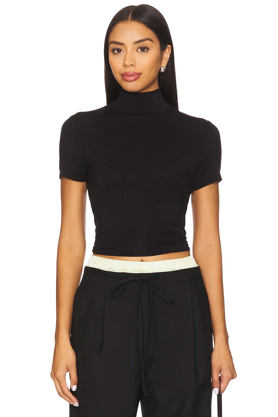 LNA Demi Fitted Mock Neck Top