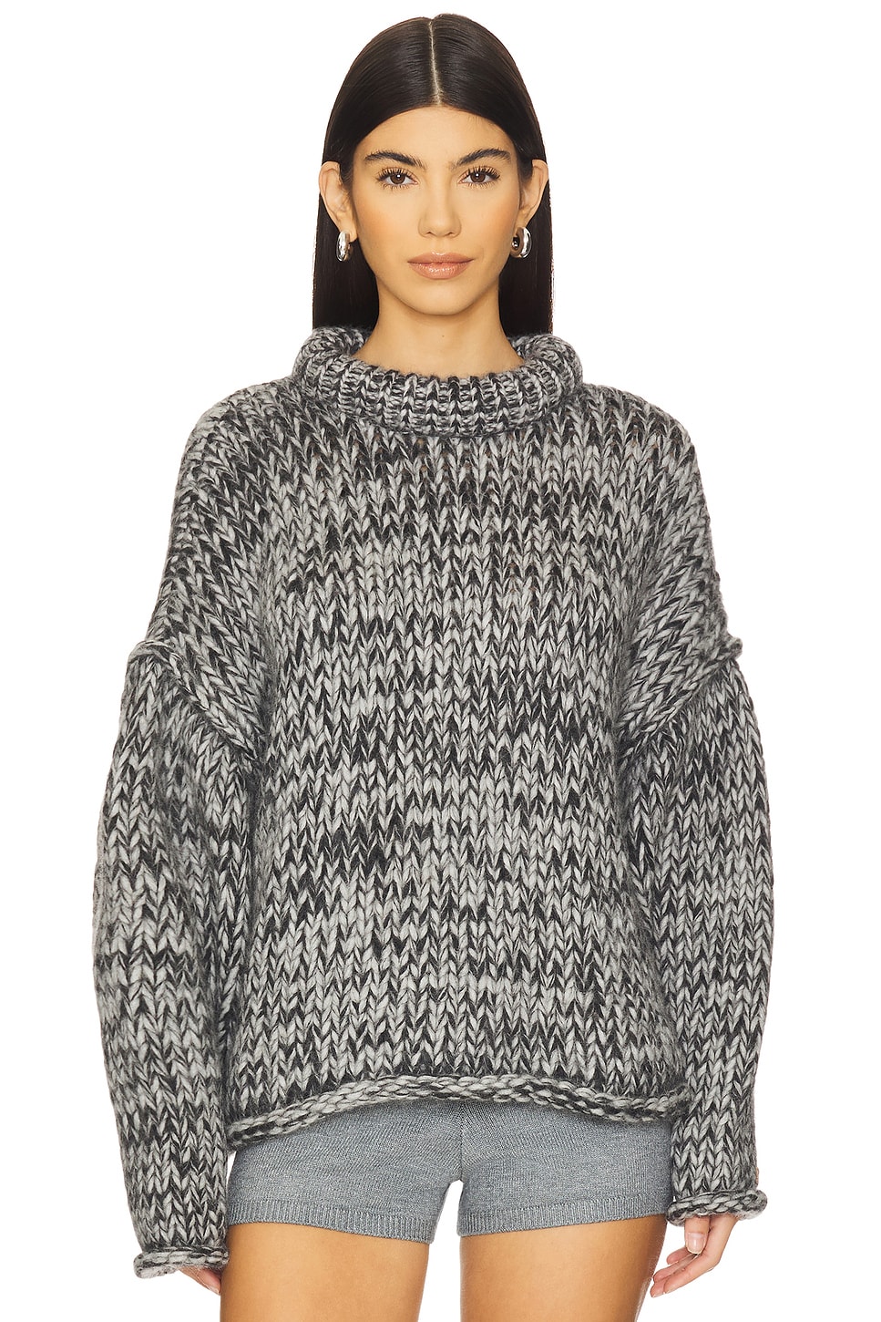 Wool Pull LUNYA Lofty Wool Whip Stitch Pullover in Cinder Coal | REVOLVE