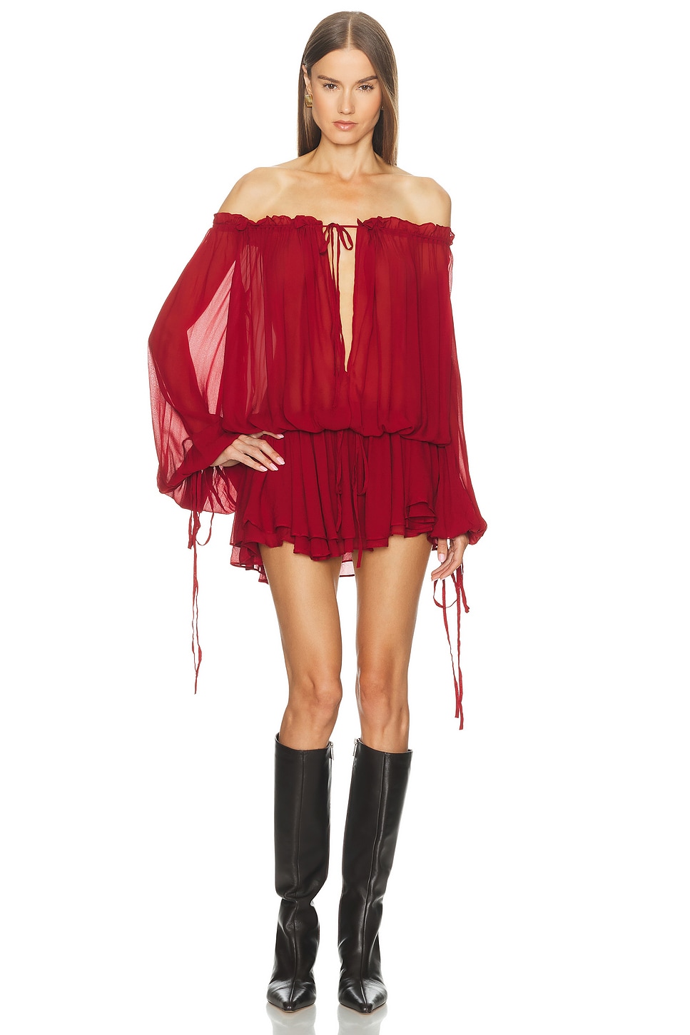 strapless open back dress BNWT 2010 Lanvin X H&M Hot Pink Off Shoulder Ruffle Mini Dress – Zoehify main image 1