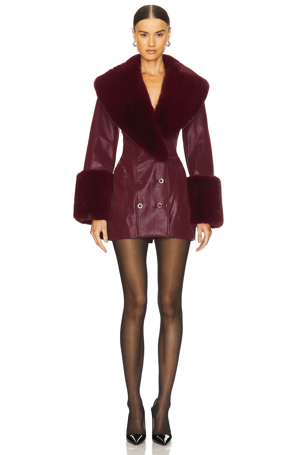 Julieta Faux Leather Coat
