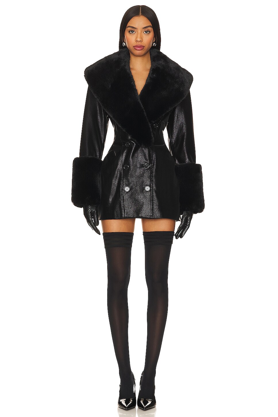 Julieta Faux Leather Coat