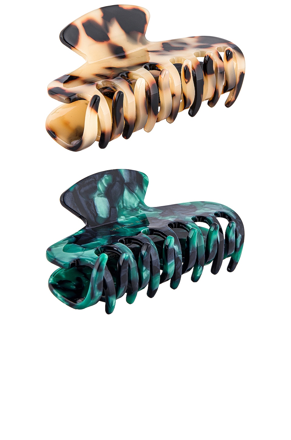 Loeffler Randall Colby Claw Clips in Forest & Light Tort | REVOLVE