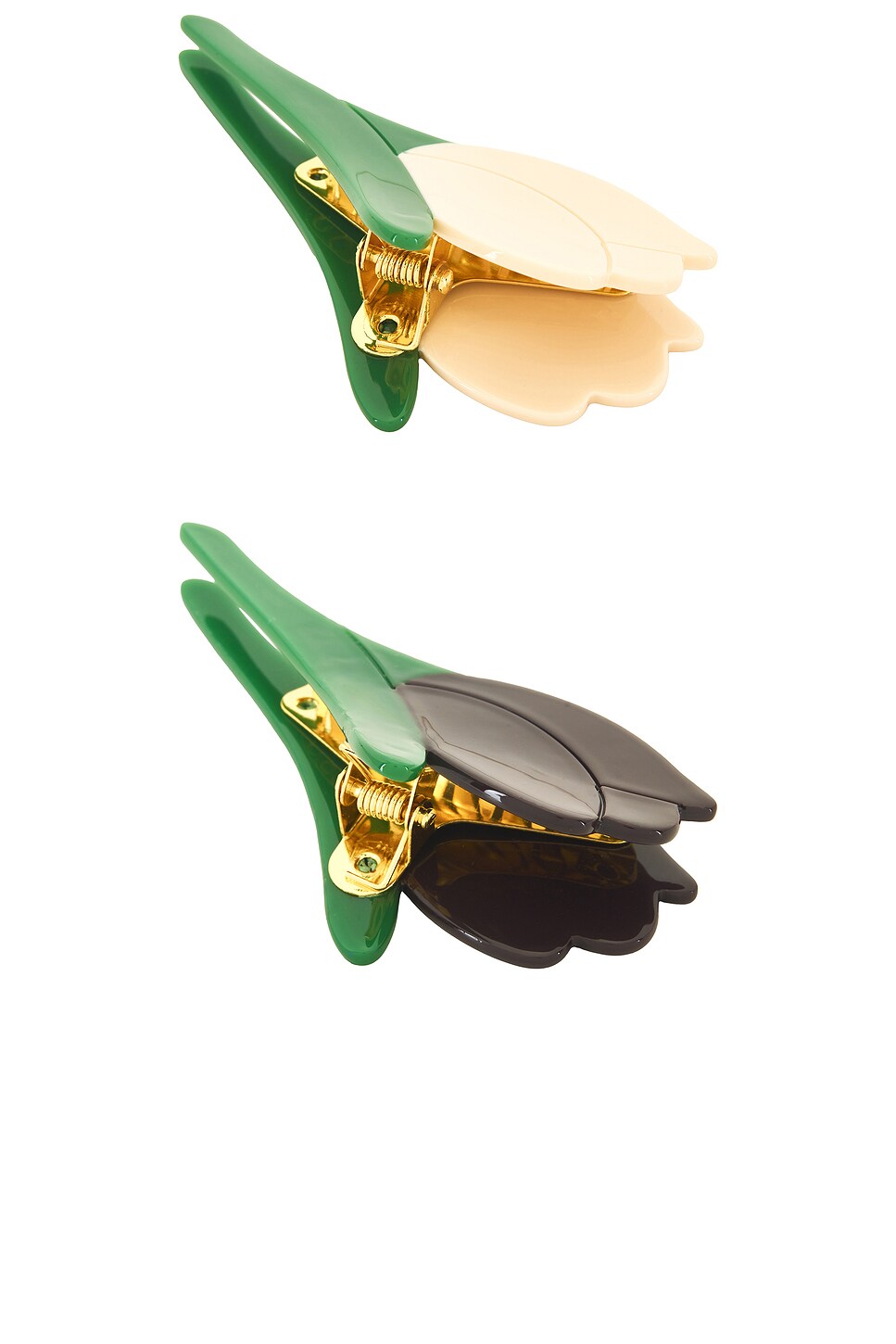 Loeffler Randall Juniper Tulip Clip Set in Maroon, Butter  display picture 3