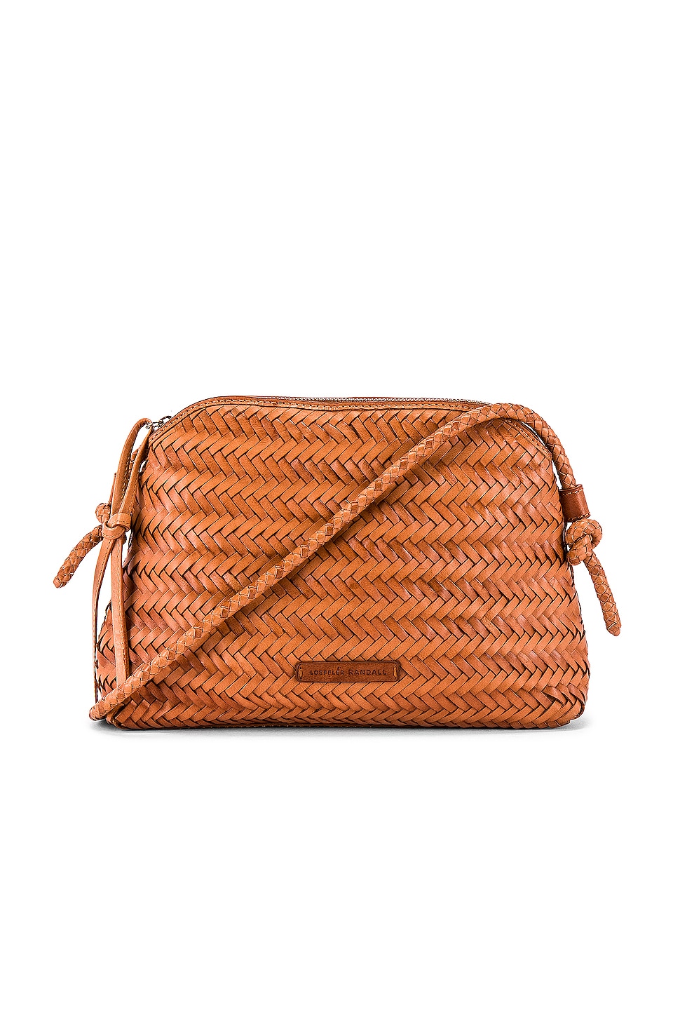 Loeffler Randall Mallory Woven Crossbody Bag in Timber Brown | REVOLVE