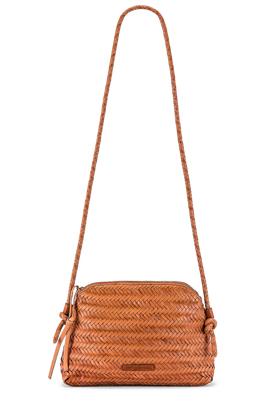 Loeffler Randall Mallory Woven Crossbody Bag in Timber Brown | REVOLVE