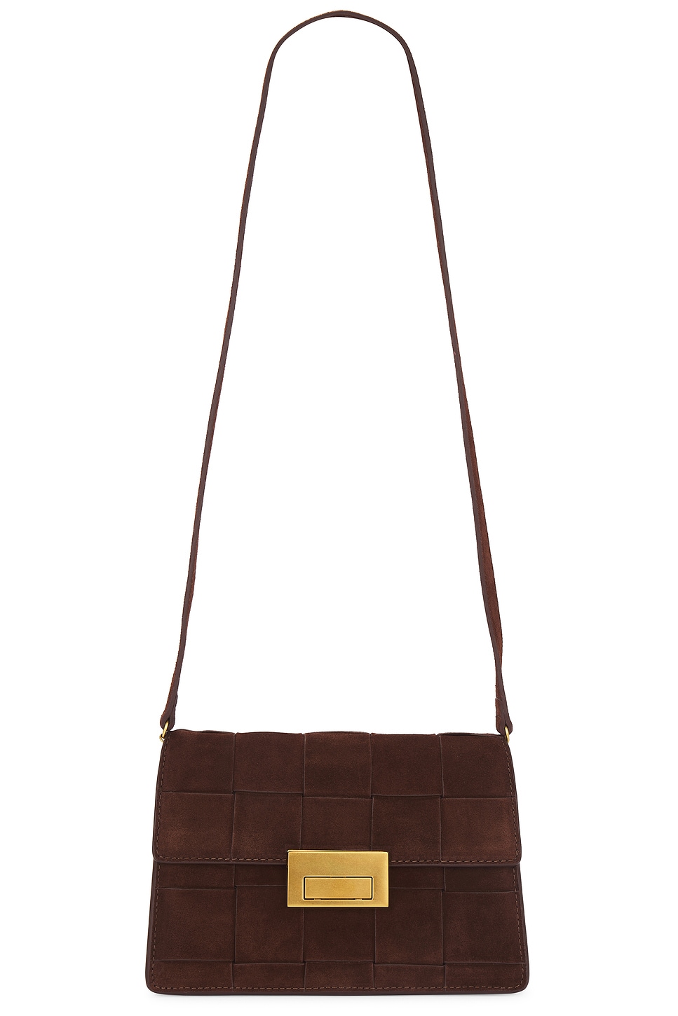 Loeffler Randall Delphine Leather Clutch in Espresso | REVOLVE