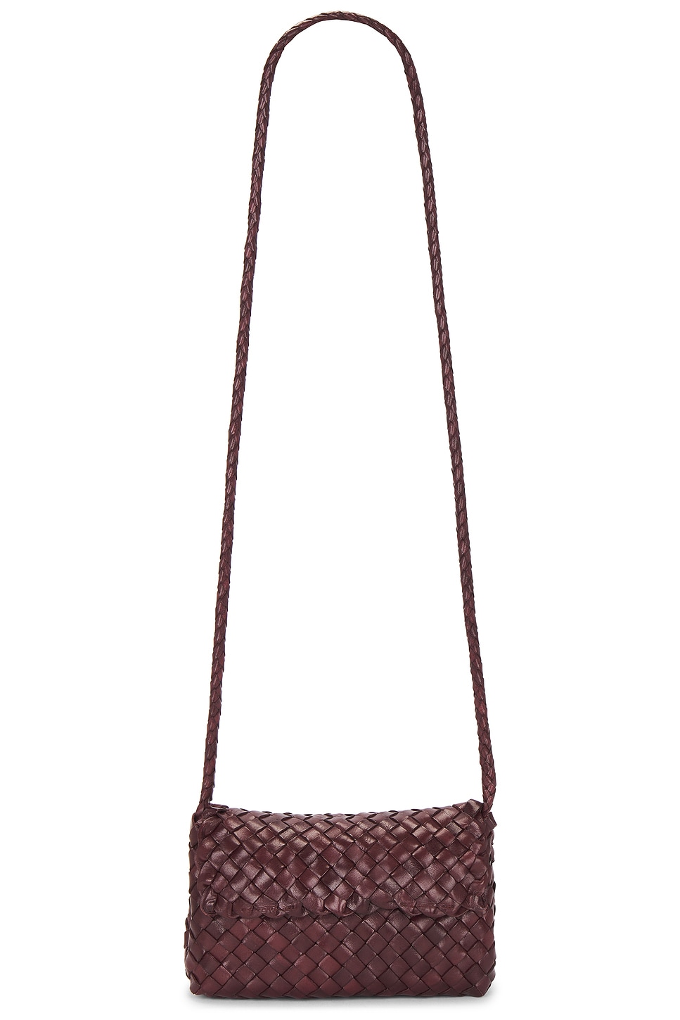 Loeffler Randall Vinnie Mini Woven Crossbody Bag in Maroon REVOLVE