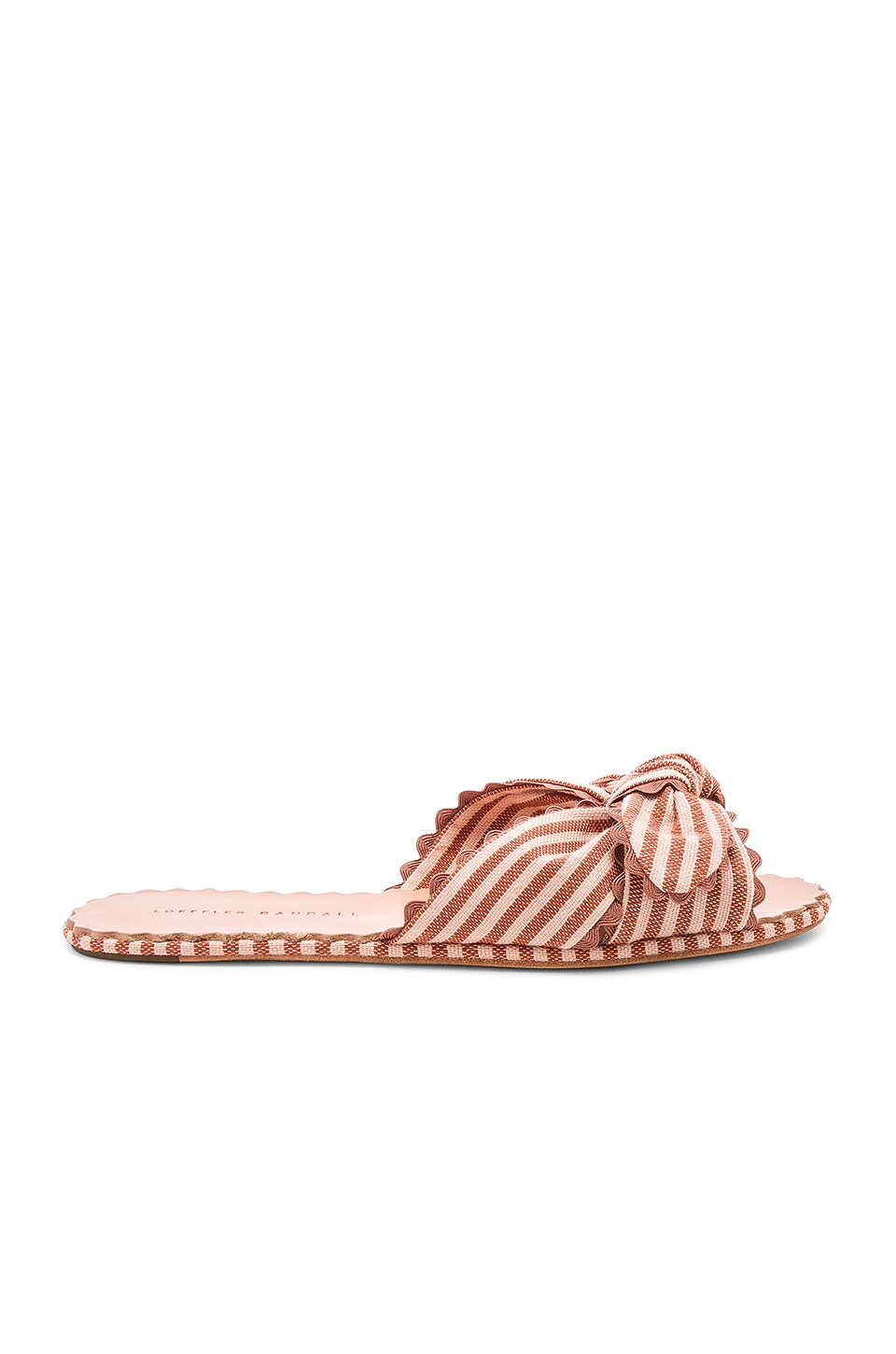 LOEFFLER RANDALL SHIRLEY KNOTTED RIC RAC SLIDE WITH SCALLOPED EDGE
