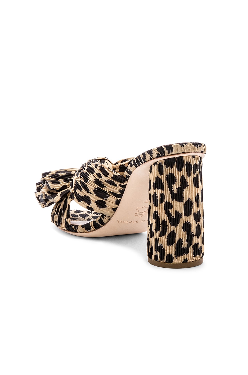 Loeffler Randall Penny Knotted Leopard-print Mules In Beige | ModeSens