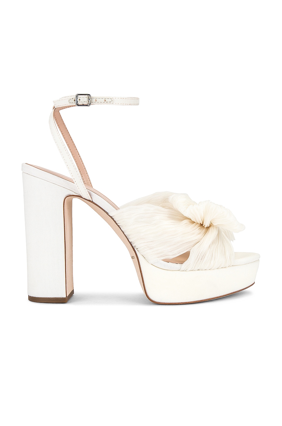 Image 1 of Natalia Pleated Knot Platform in Pearl