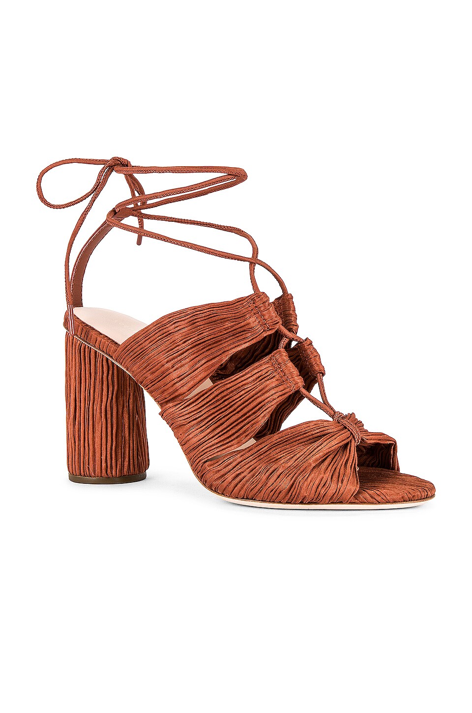 Loeffler Randall Teresa Sandal in Terracotta Shantung