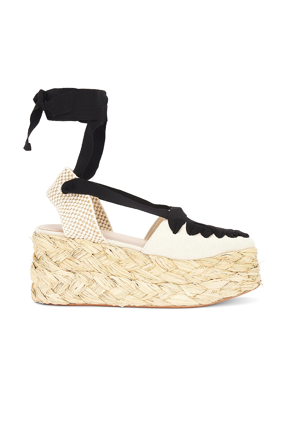 Loeffler Randall Mason Espadrille In Natural And Black Revolve