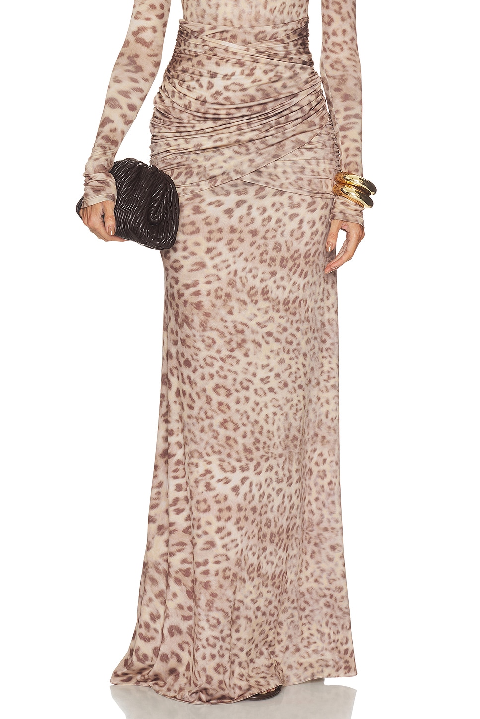 Printed Jersey Shirred Hip Skirt - thumbnail 2