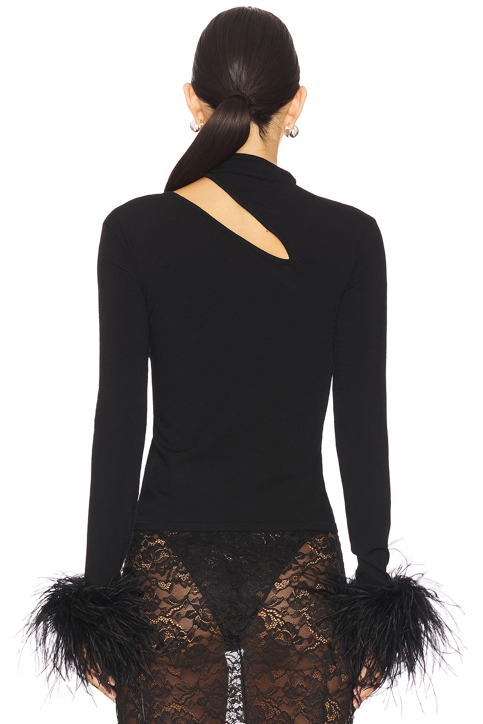 LAPOINTE Asymmetric Top With Feathers thumbnail
