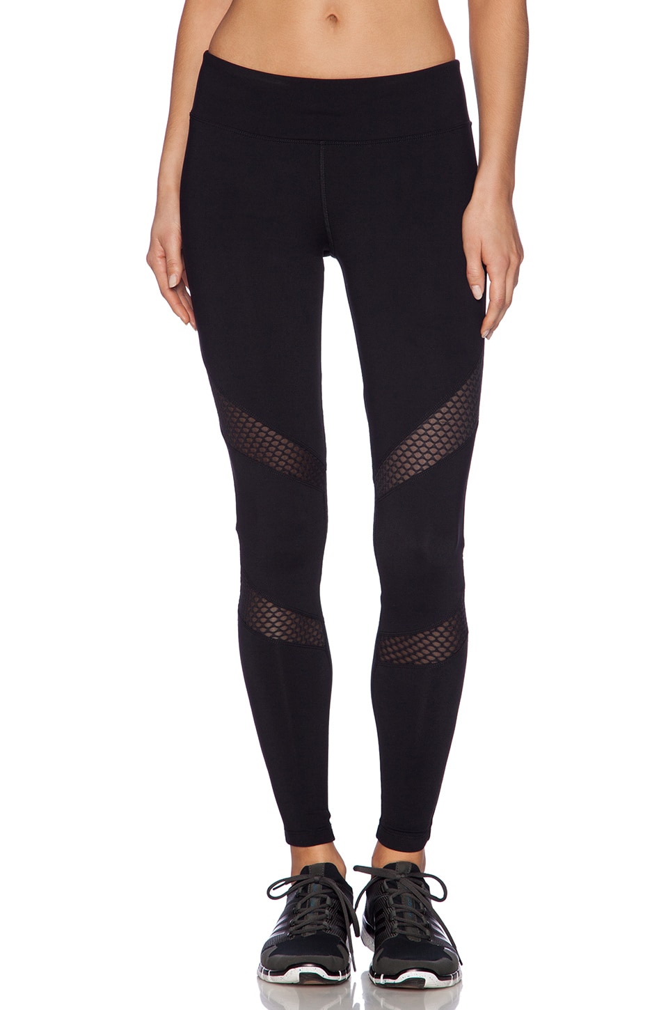 Legging Crop Lorna Jane Noir - Taille S, Capri, Matière Mesh, Pour Sport