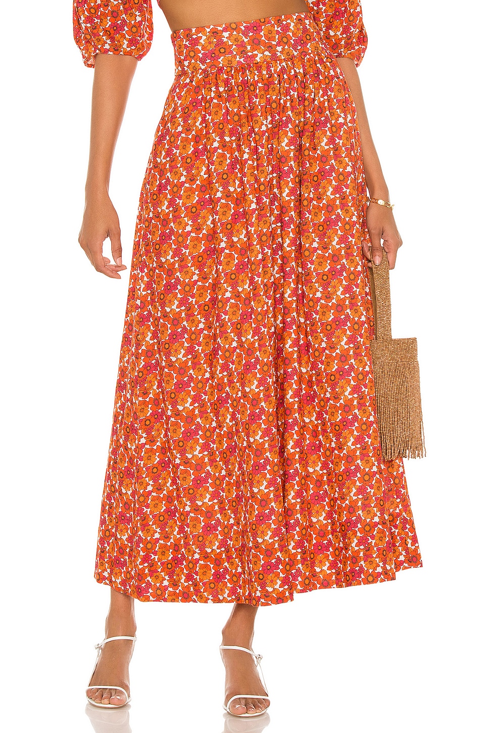 IORANE Maxi Skirt in Orange | REVOLVE