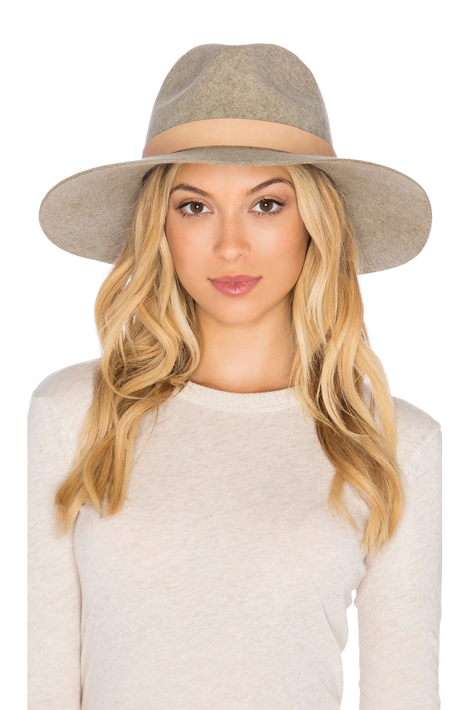 Lovely Bird Buenos Aires Natural Leather Wrap Hat in Sand REVOLVE