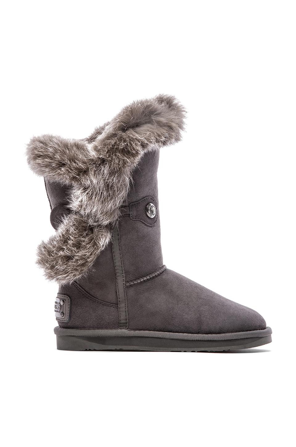 Australia Luxe Collective Women's Winter Nordic Rabbit Fur short  Boots Shoes