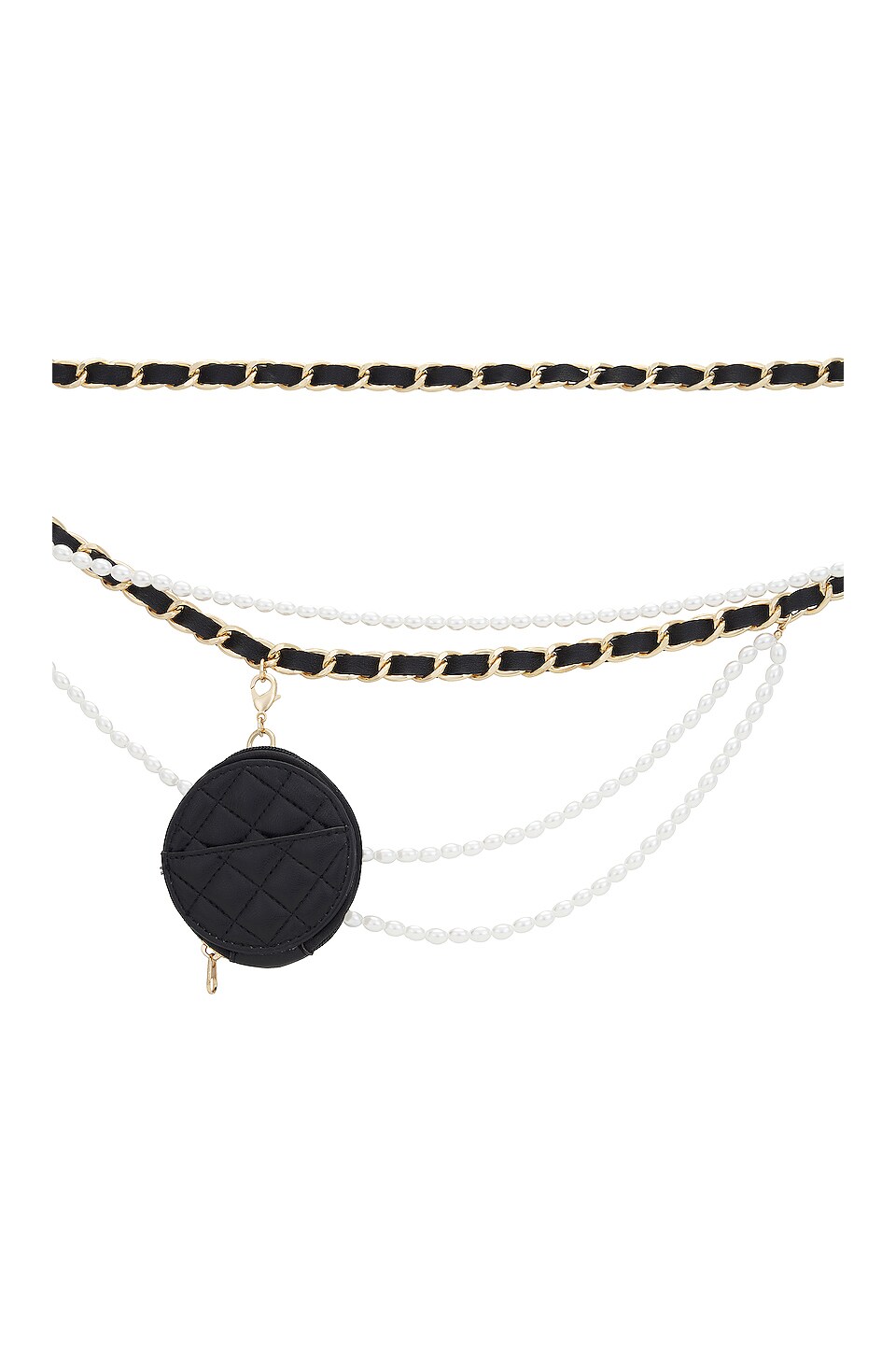 Lovers and Friends Harper Chain Belt in Black