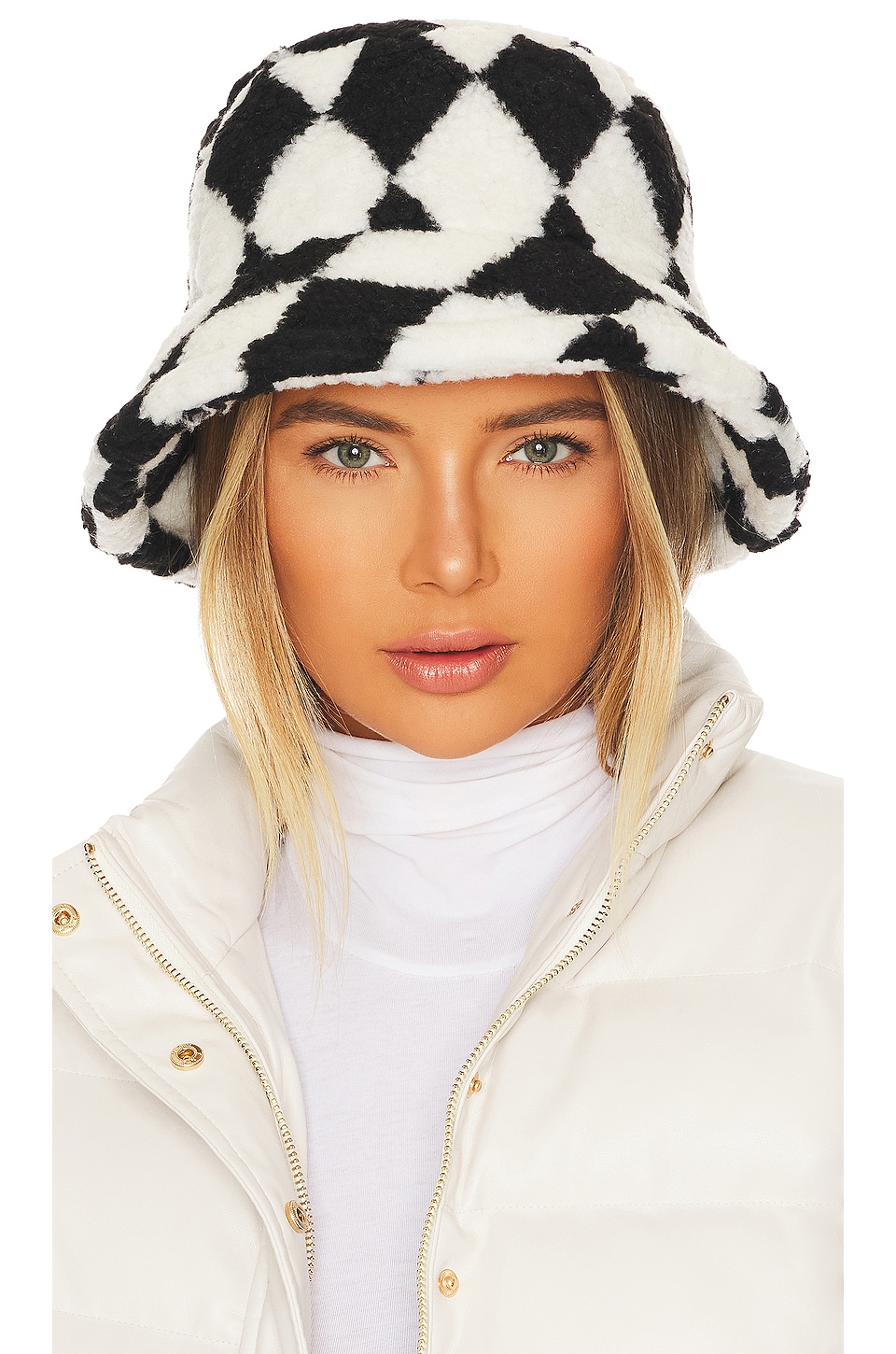 Lovers and Friends Penelope Bucket Hat in Black White REVOLVE