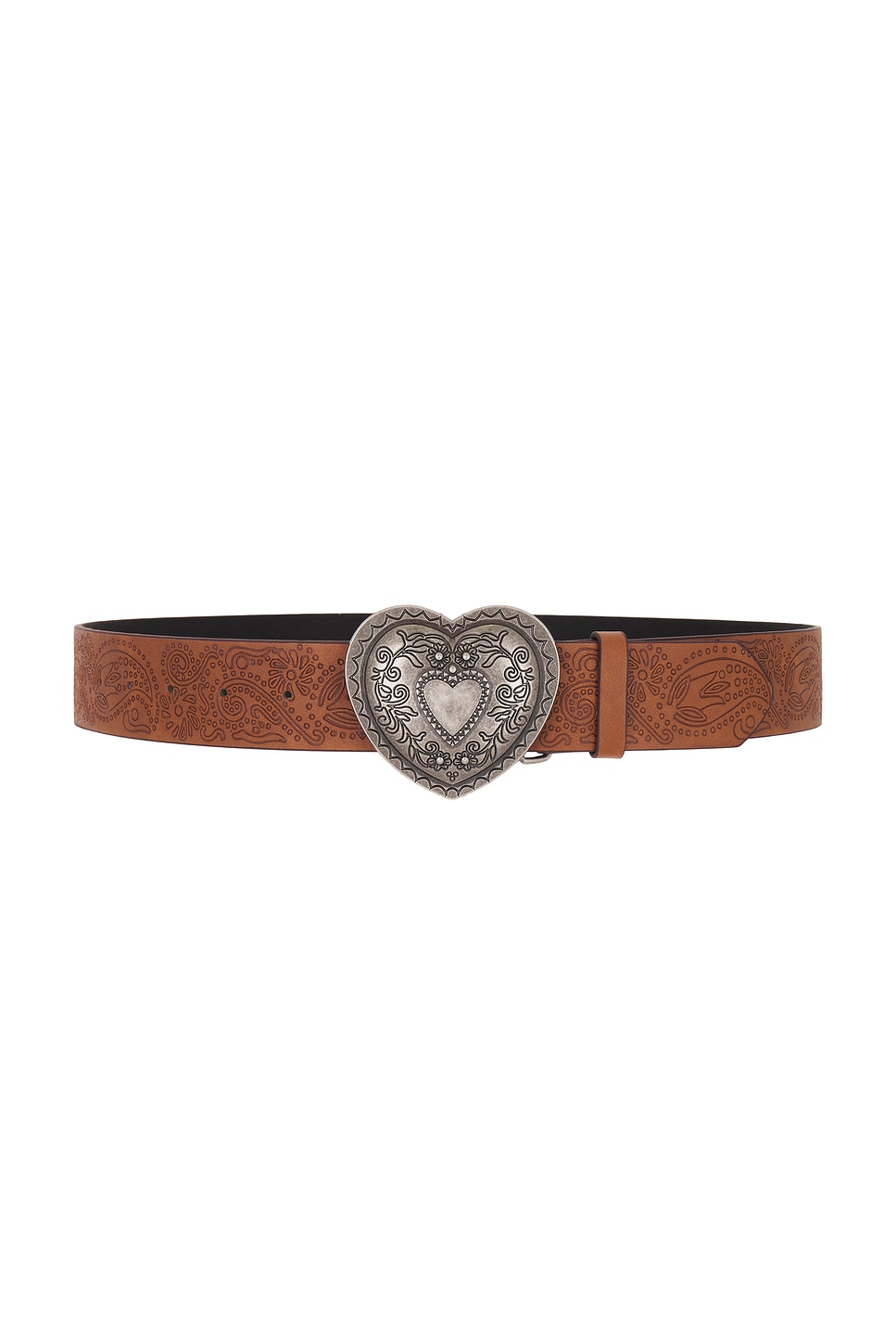 New heart love belt buckle and embossed brown belt Choose small medium o… GORGLITTER Women main image 4