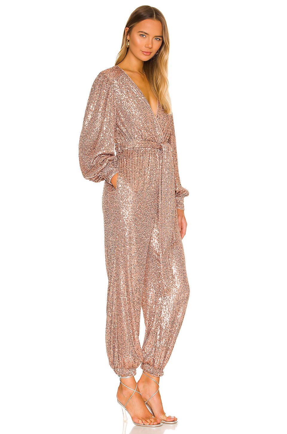 Lovers and Friends Happy Hour Jumpsuit in Rose Gold