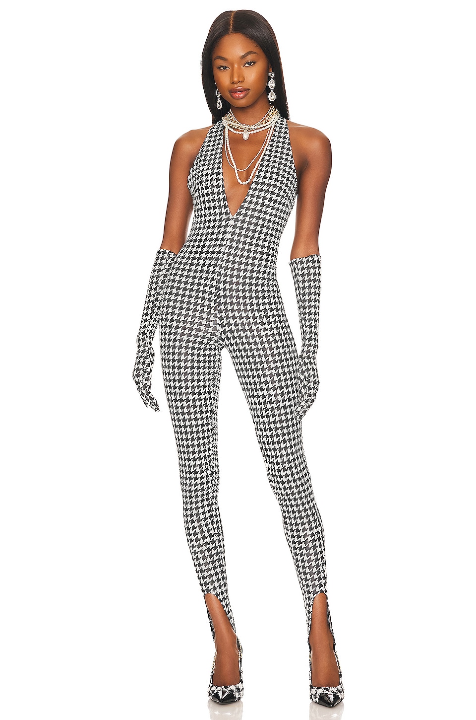 Lovers and Friends Hyperion Jumpsuit in Black & White