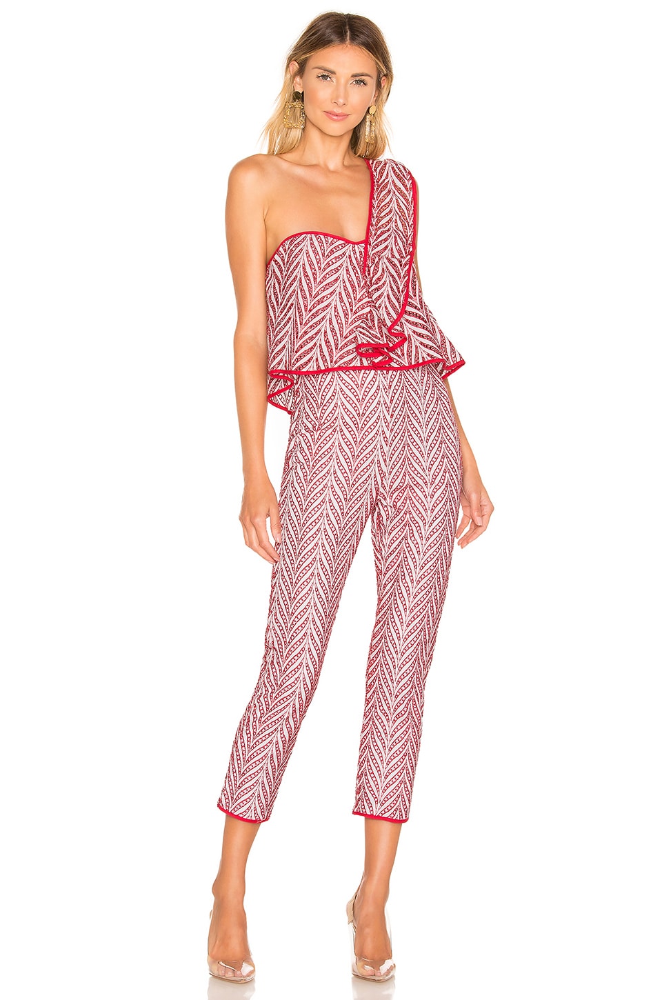 revolve jumpsuit red