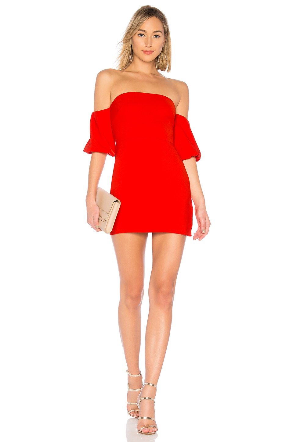 carmine mini dress