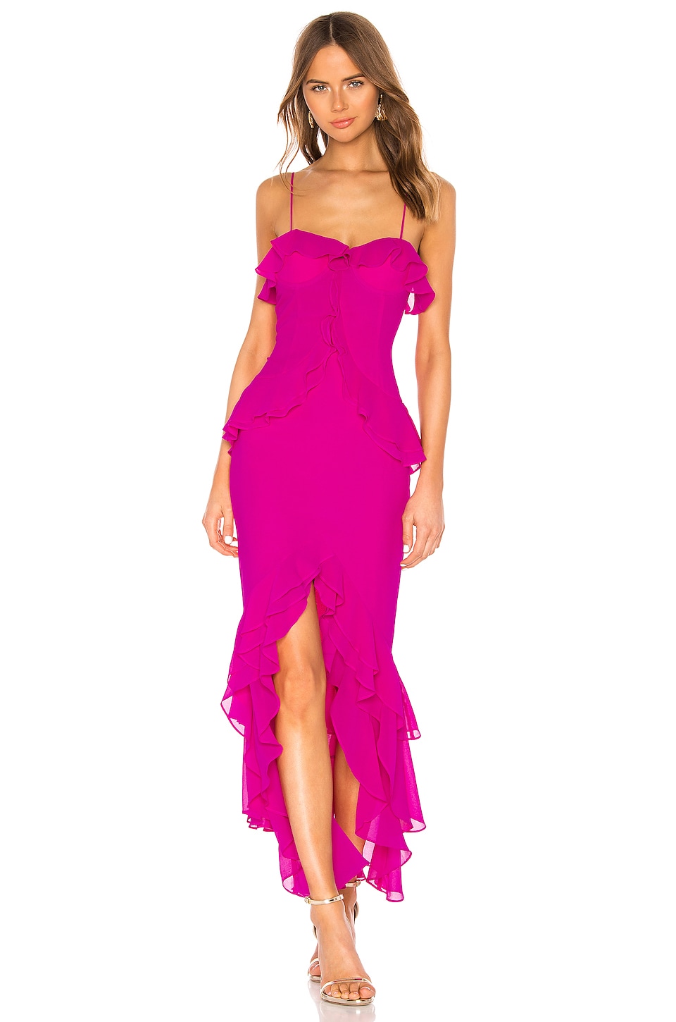 Lovers and Friends Melissa Gown Magenta
