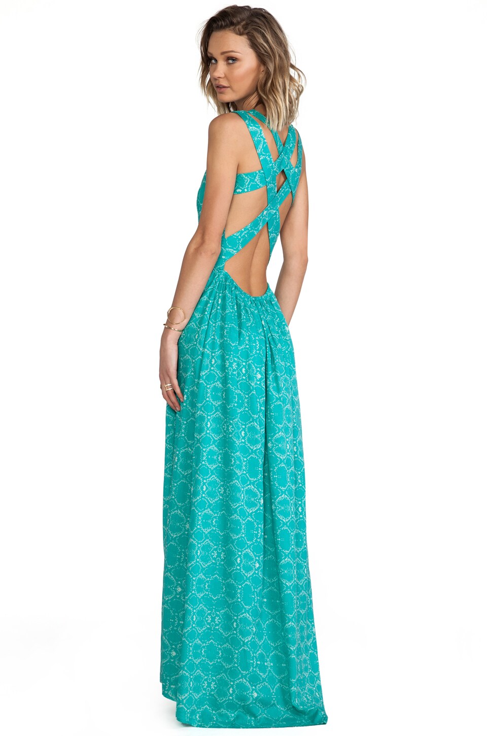 Lovers and Friends Kitty Cat Maxi Dress in Viper