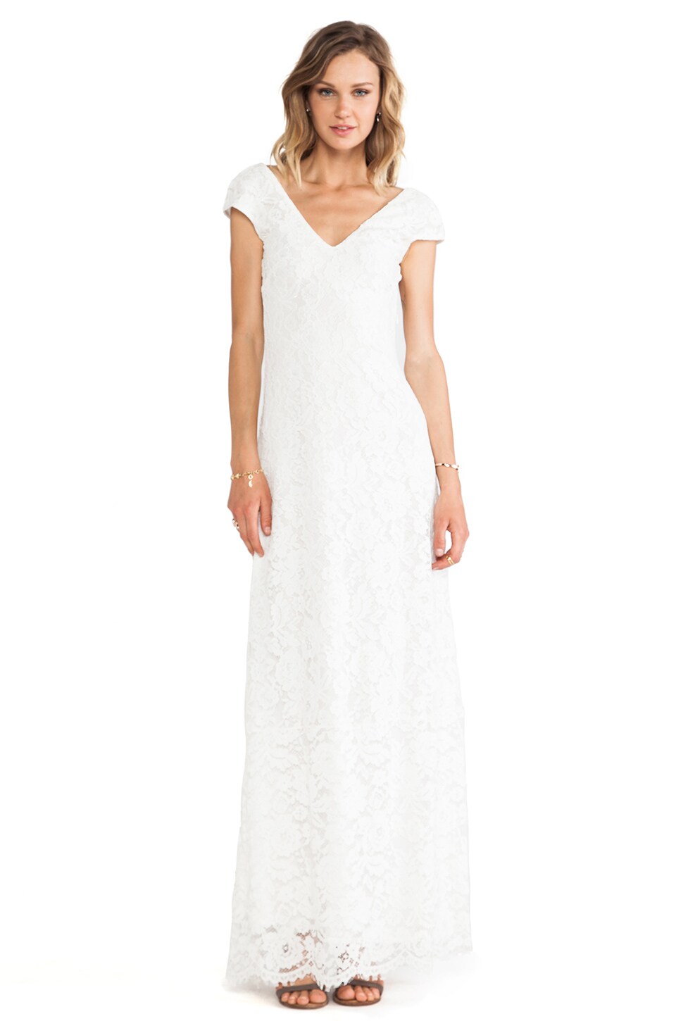 Lovers and Friends Vanity Fair Dress in White Lace