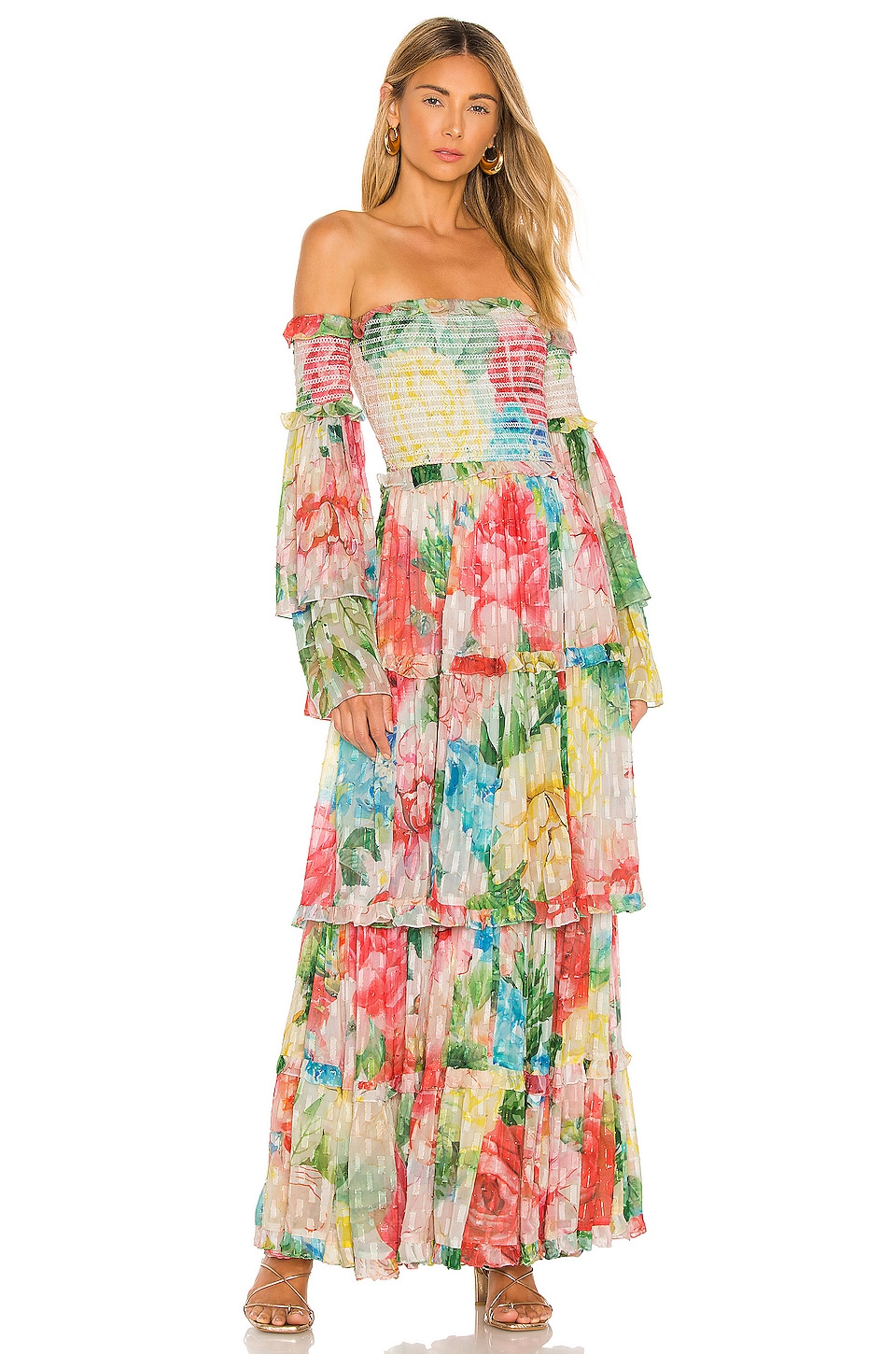 botanical maxi dress