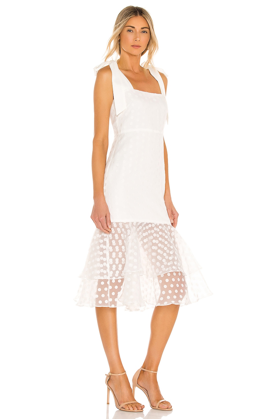 Lovers and Friends Day Keeper Midi Dress in White