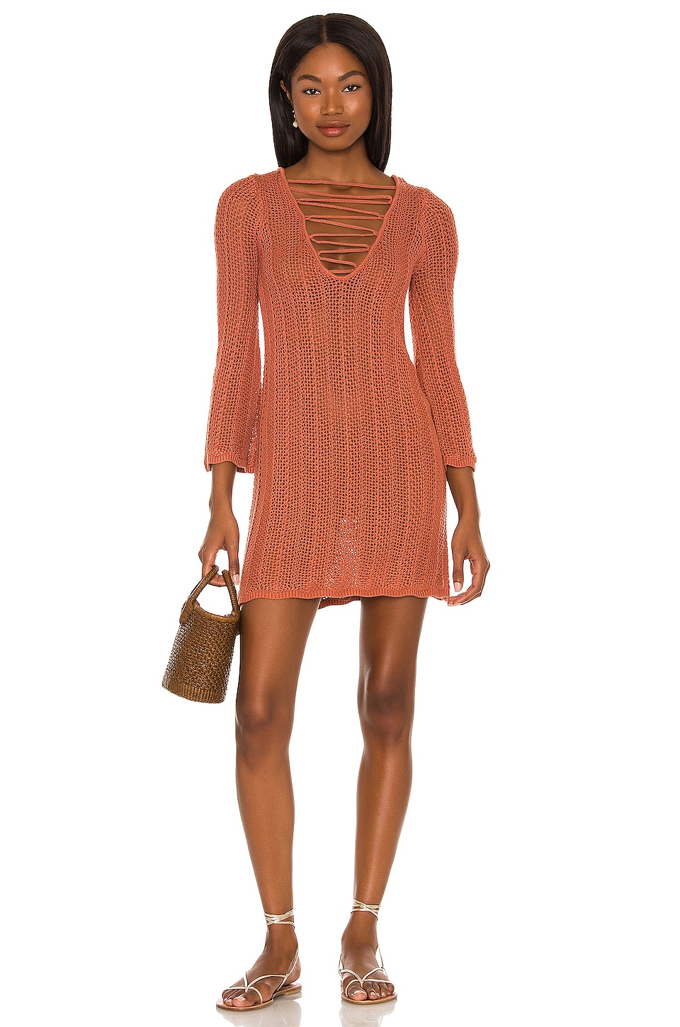 Lovers and Friends Haisley Mini Dress Birch Rose