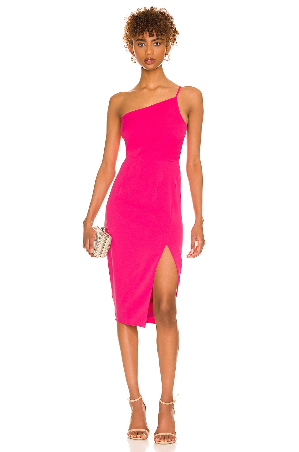 Lazo Midi Dress in Hot Pink ...