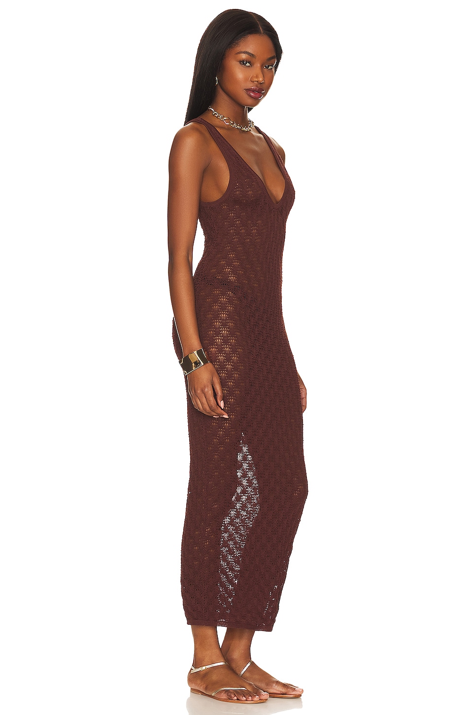 Lovers and Friends Manu Dress in Chocolate