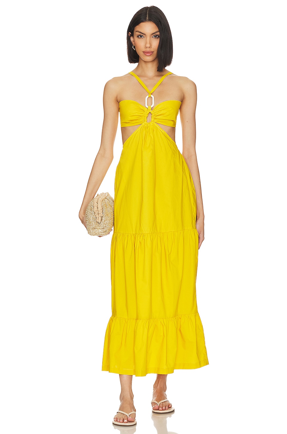 Lovers and Friends x Jetset Christina Easy Breezy Maxi Dress in Yellow