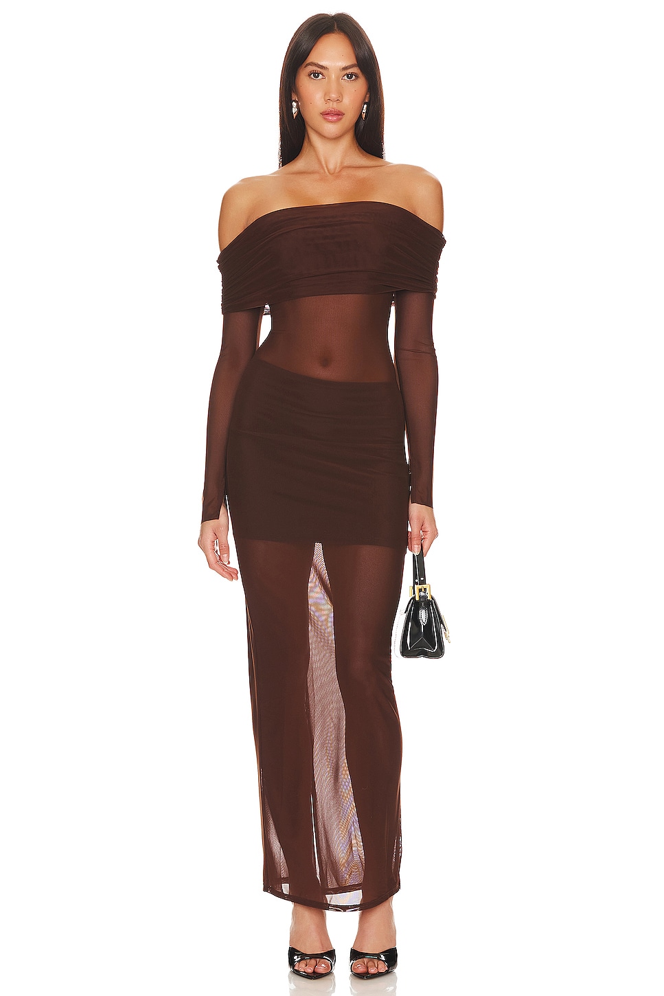 Lovers and Friends x Anja Dujaković Fio Maxi Dress in Chocolate Brown