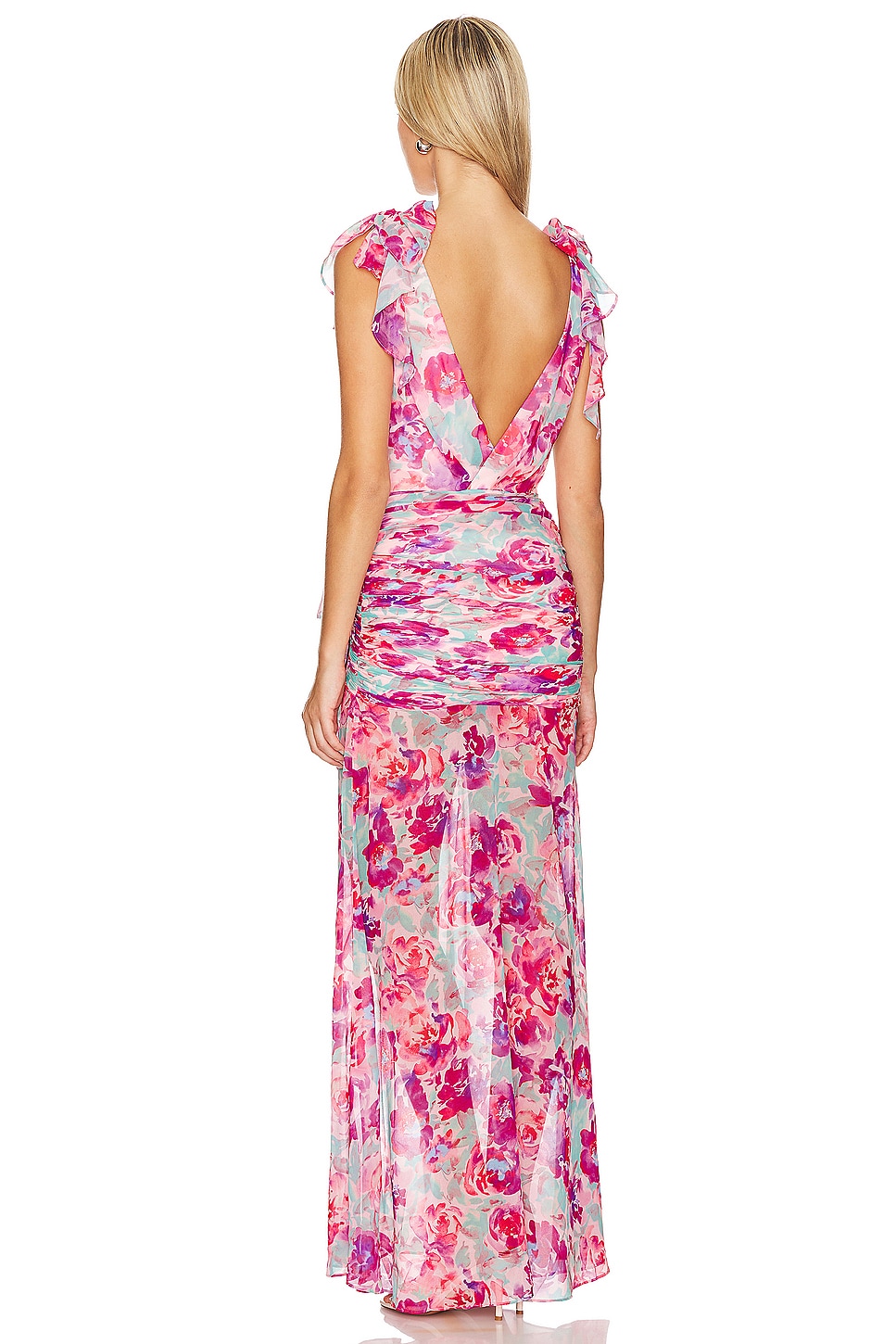Lovers and Friends x Anja Dujaković Jade Gown in Pink Floral Multi
