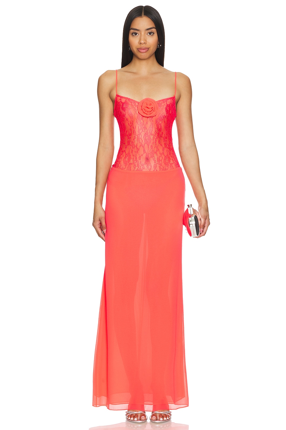 Chana Gown in Hot Pink View 1 of 3