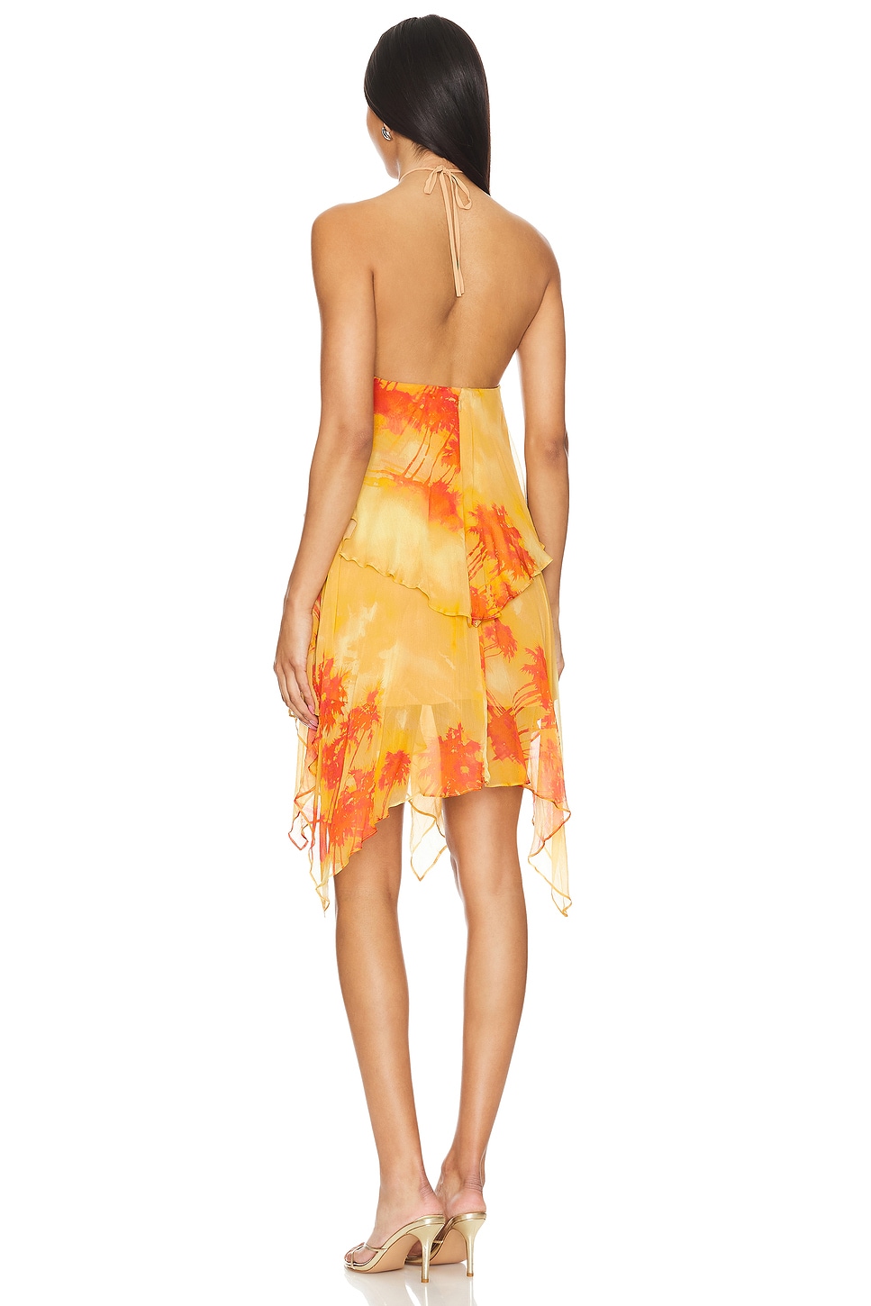 Raven Asymmetrical Hem Ruffle Dress Raven Asymmetrical Hem Ruffle Dress