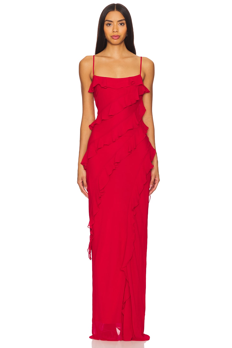Delora Gown in Red View 1 of 3