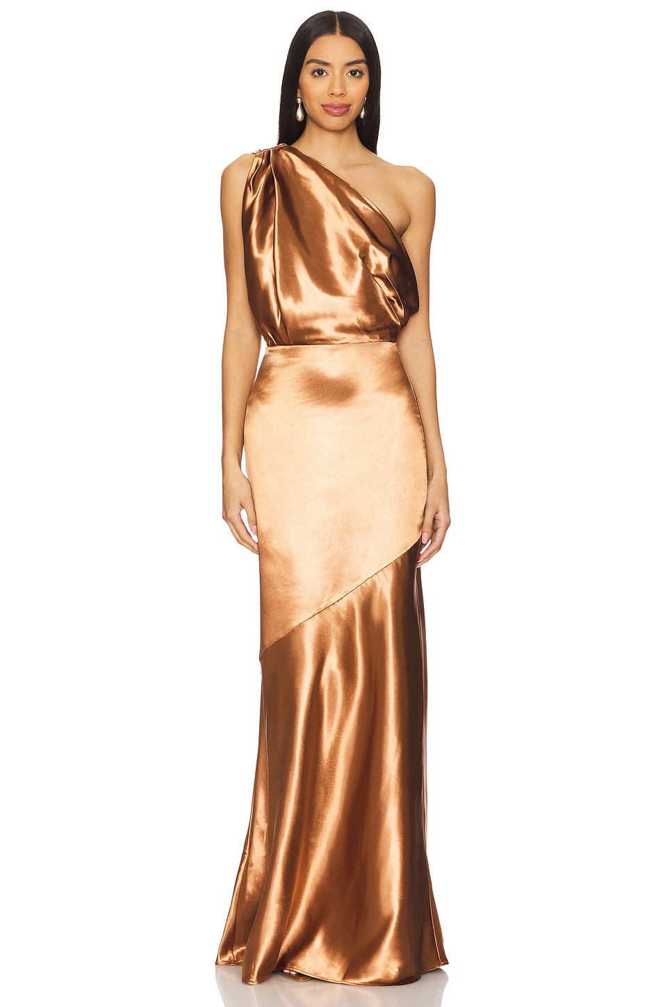 green emerald velvet dress Honey Couture MILEE Copper Low Back Mermaid Formal Dress (RED TAG FINA main image 1