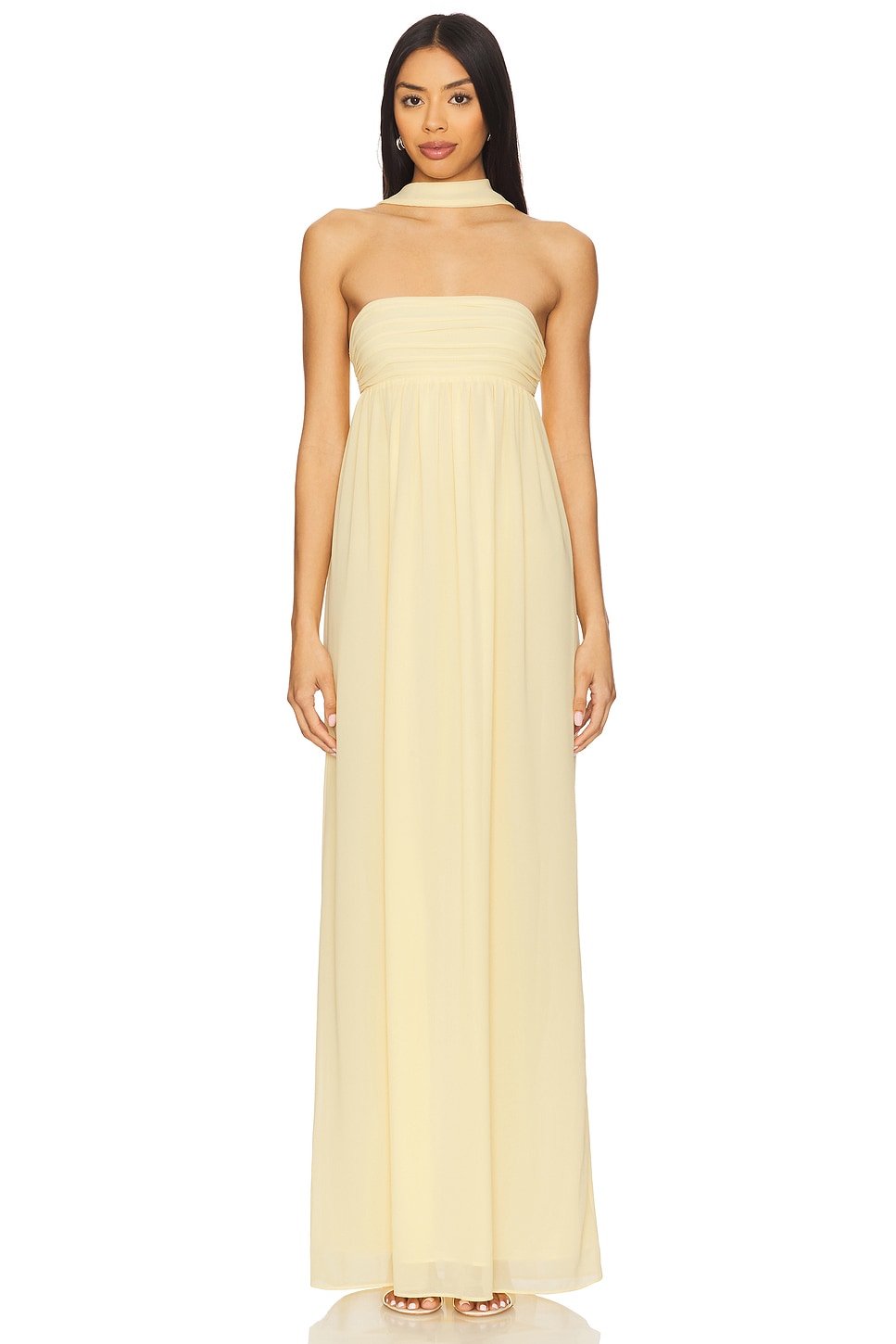 butter yellow dress formal OW Collection x REVOLVE Cornelia Maxi Dress in Yellow main image 1