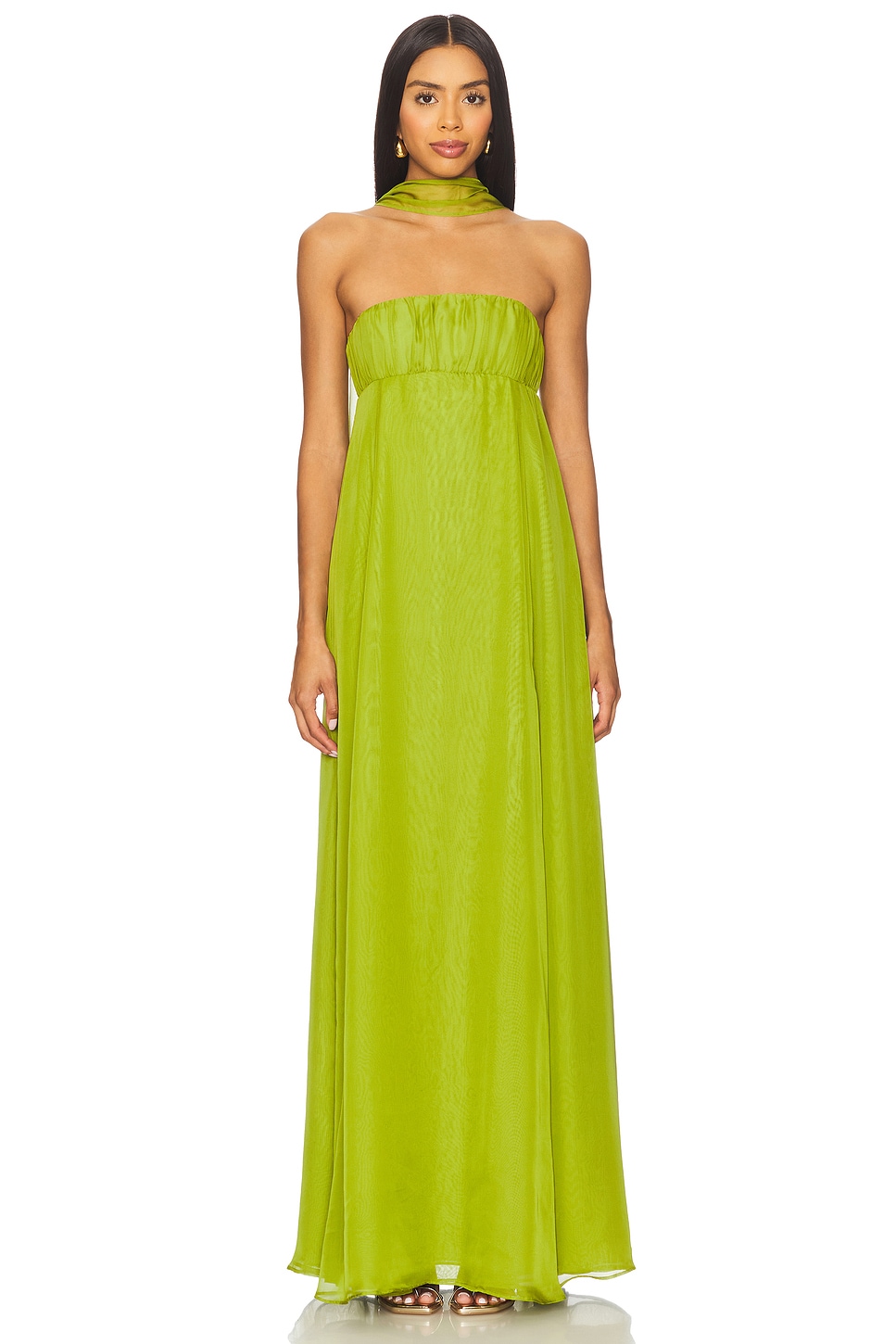 slim fit dress slacks RHEA Maxi Dress | Pear Green Maxi Dress