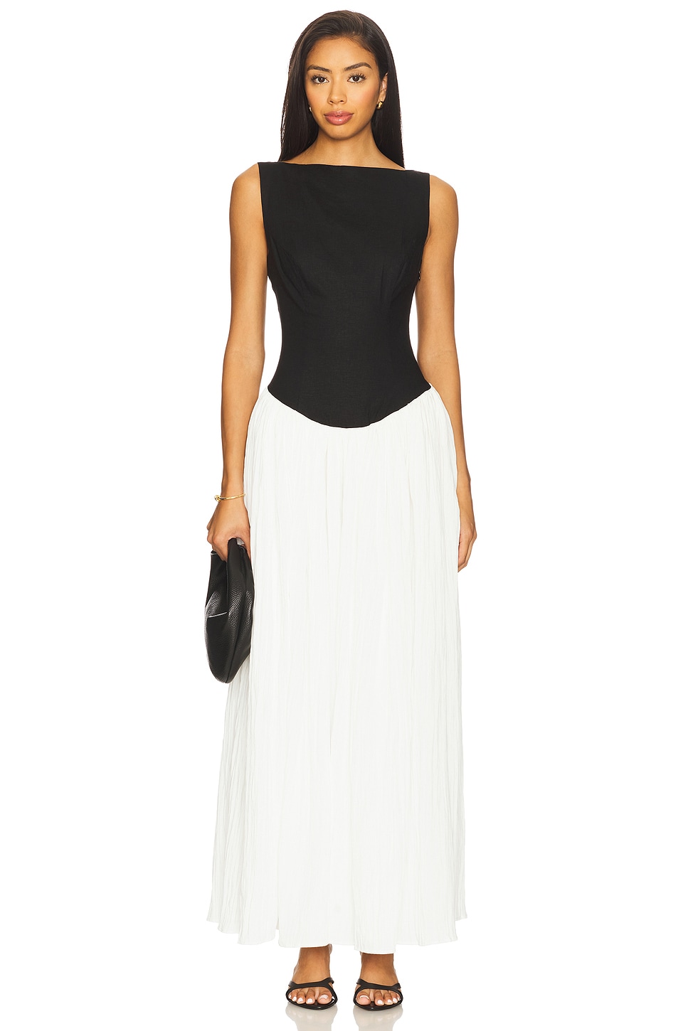 Revolve — Lovers and Friends Lorelie Maxi Dress in Black Ivory