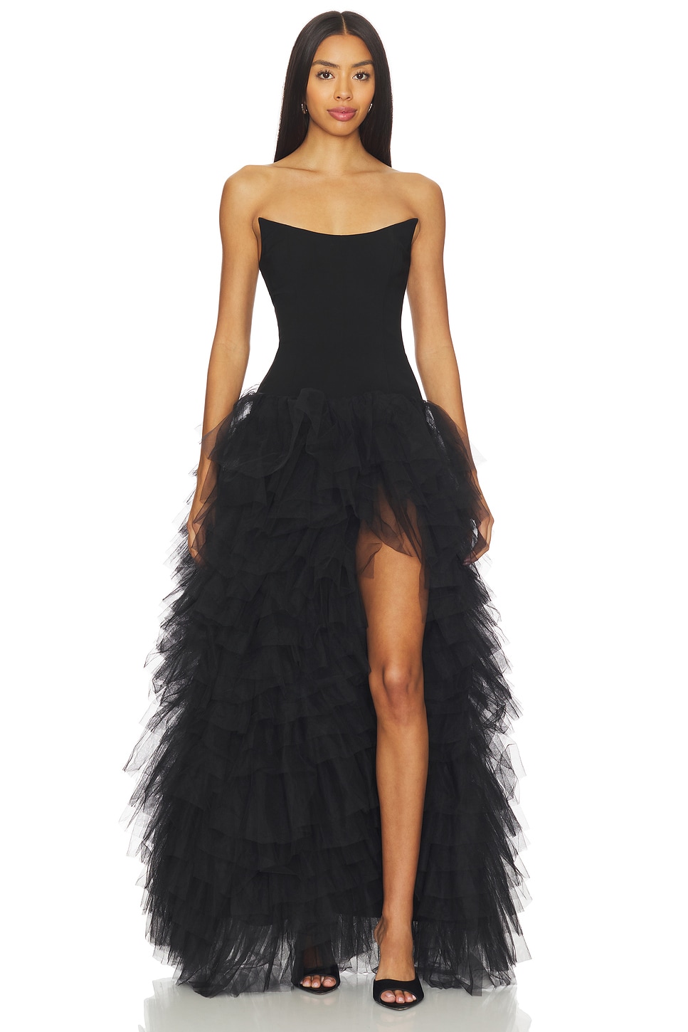 black iris dresses Lovers and Friends Iris Gown in Black