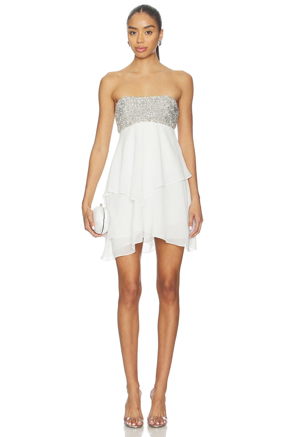Lovers and Friends Pamela Dress in White & Silver | REVOLVE Lovers and Friends Pamela Dress in White & Silver | REVOLVE