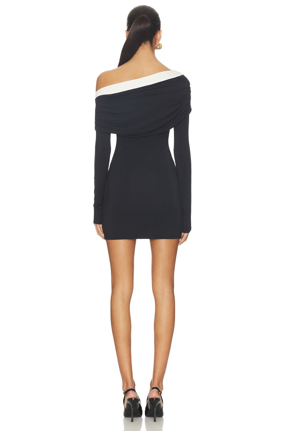 embroidered formal dress GLS by Gloria GL3446 Style:Black(Tiered) Nicole06 White Cotton Trim Detail